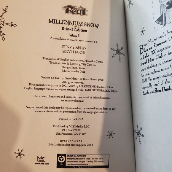 Millennium Snow Volumes 1-2 and 3-4 2-in-1 Edition Manga Bisco Hatori - Picture 6 of 6